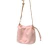 IELGY Cloud Puff Bag, Women's Pink Strap Chain Bag, Fashion Versatile Niche Shoulder Crossbody Bucket Bag