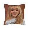 Singer Sabrina Carpenter Square Pillow Cases Pop Music Cushion Cover Vintage Zippered Decor Pillowcase For Home 45*45Cm