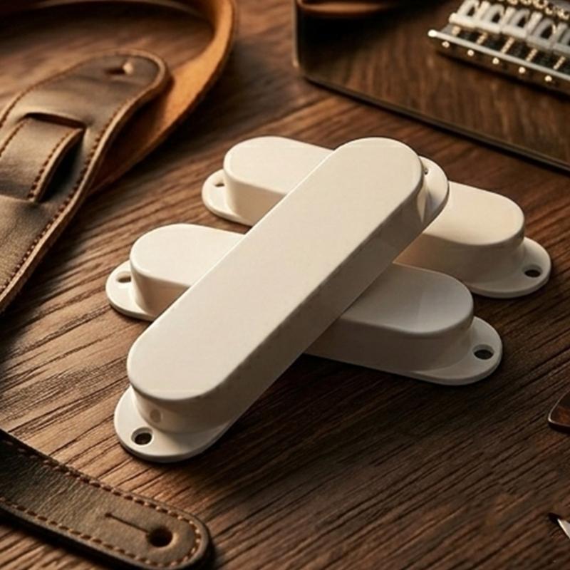 Universal White Plastic Guitar Pickup Cover ABS Texture Perfect for Most Standard Electric Guitars for Easy Installation