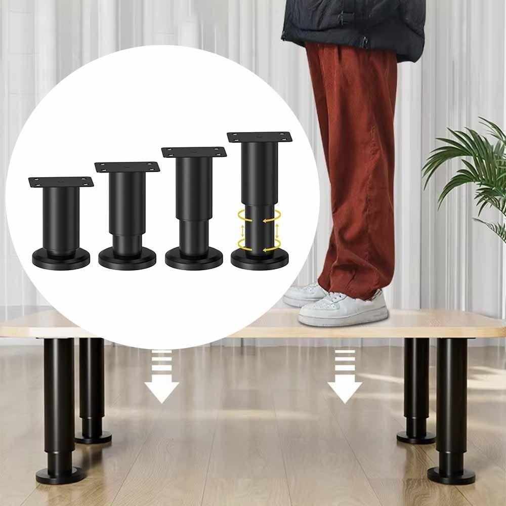 Heavy-Duty Telescopic Bearing Bracket Adjustable Height Sofa Leg  Bracket  TV Cabinet