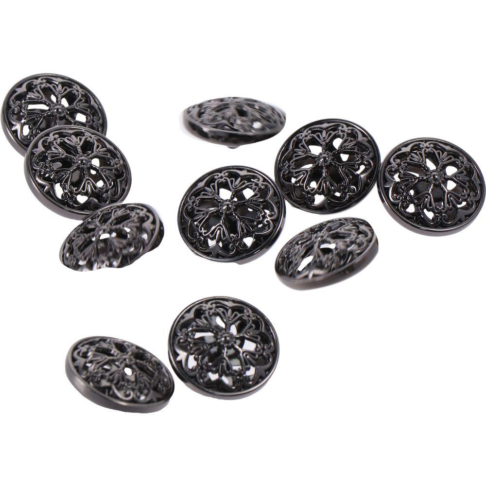 

10 шт., 25 мм, пуговицы из сплава, металлические пуговицы с цветком для шитья, круглые пуговицы с металлическим хвостовиком, короткий топ