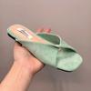 Fashion 2025 New Summer Women's Beach Vacation Slippers Fashion Flower Flats Slides Party Dress Candy Color Female Shoes
