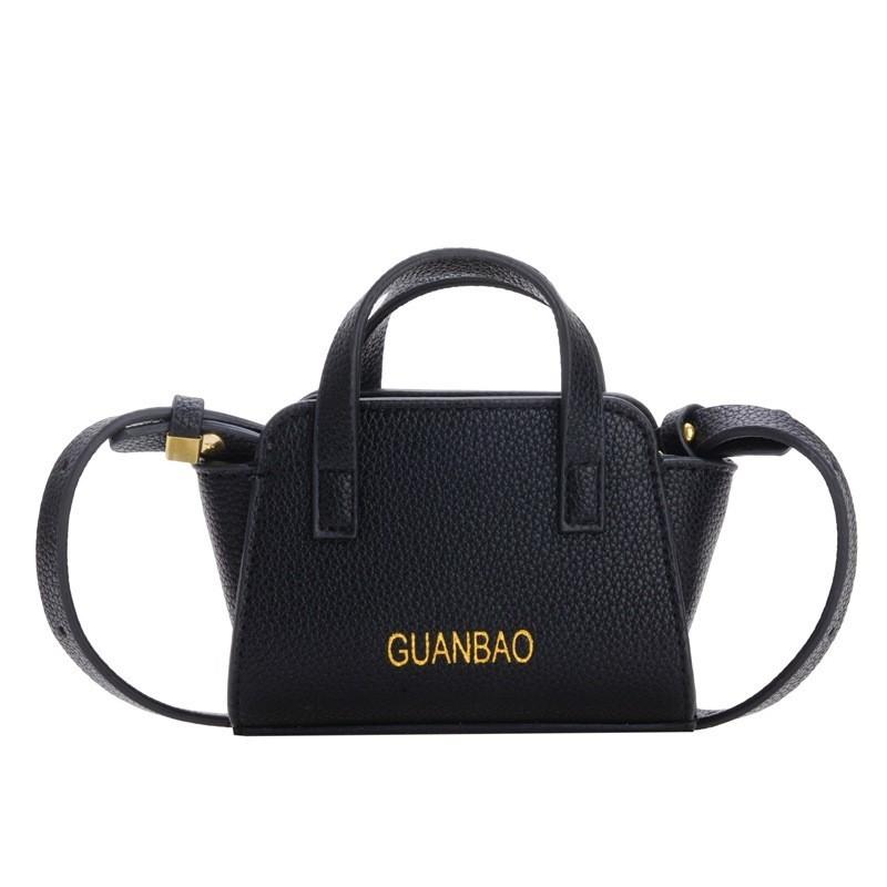 Fashionable Korean Style Mini Shoulder Bag For Kids In Trendy Solid Colors