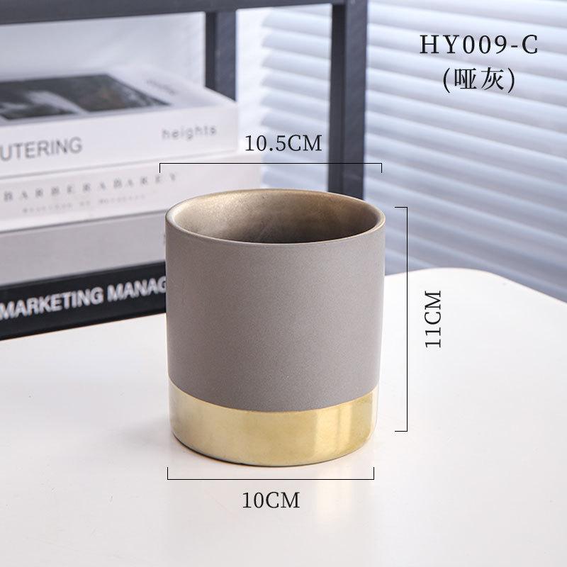 INS Severský Jednoduchý Rovný Kulatý Sukulentní Keramický Malý Květináč Domácí Stolní Řemeslné Ozdoby Velkoobchodní Množství