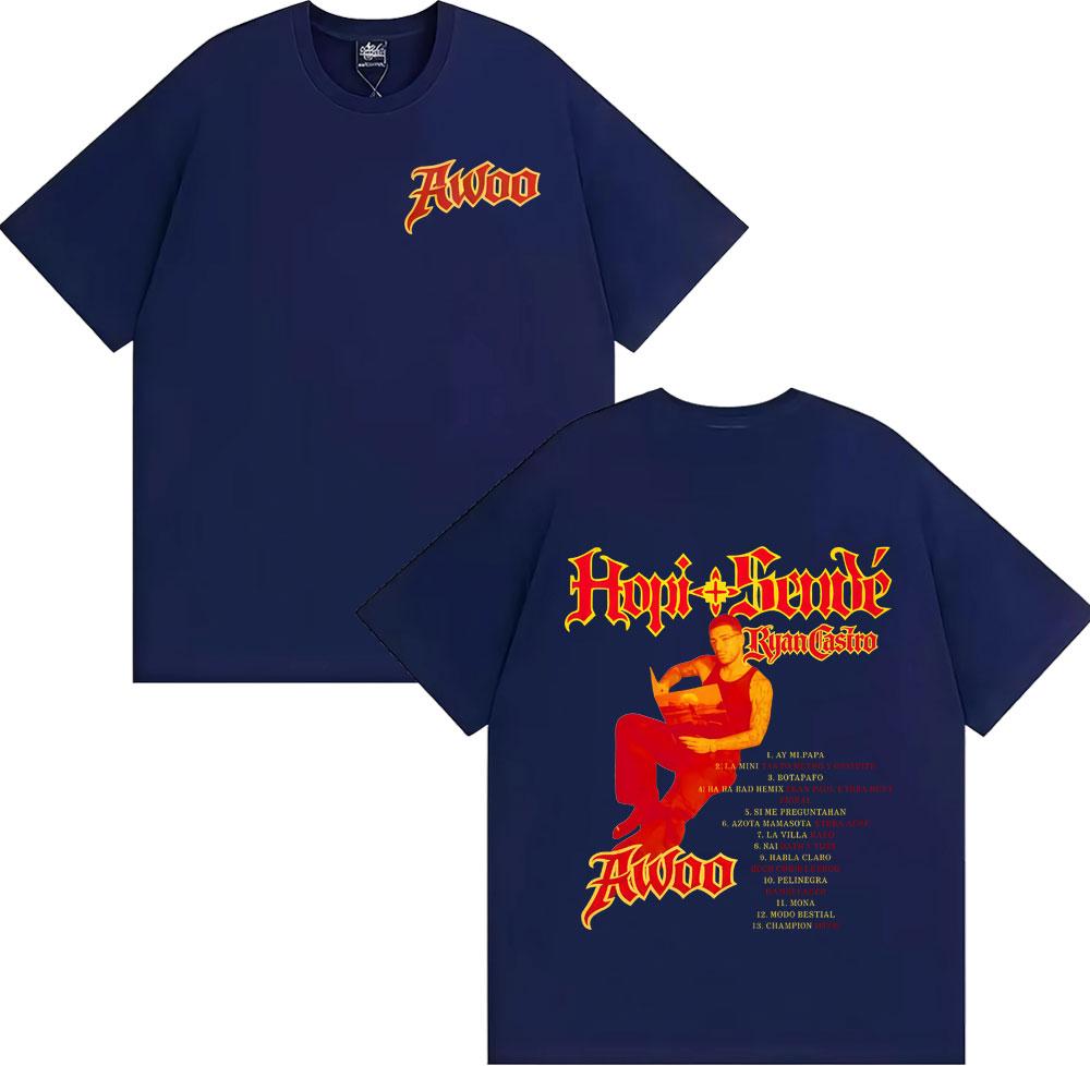 Rapper Ryan Castro Sende Album Tour 2026 Grafik T-Shirt Herren Damen Vintage Hip Hop Popmusik T-Shirts 100% Baumwolle Freizeit T-Shirt