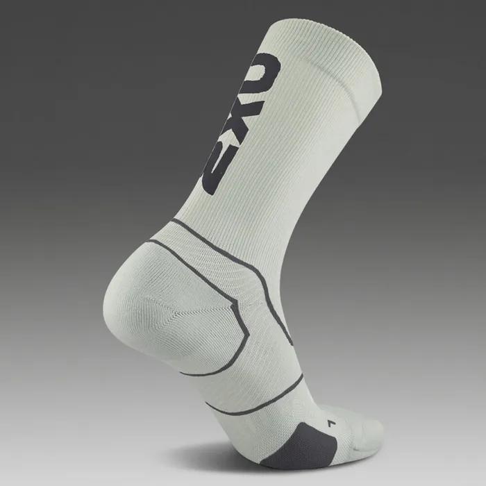 (Unisex) Vector Cushion Crew Socks White Grey_UA5053EMNG-JUP