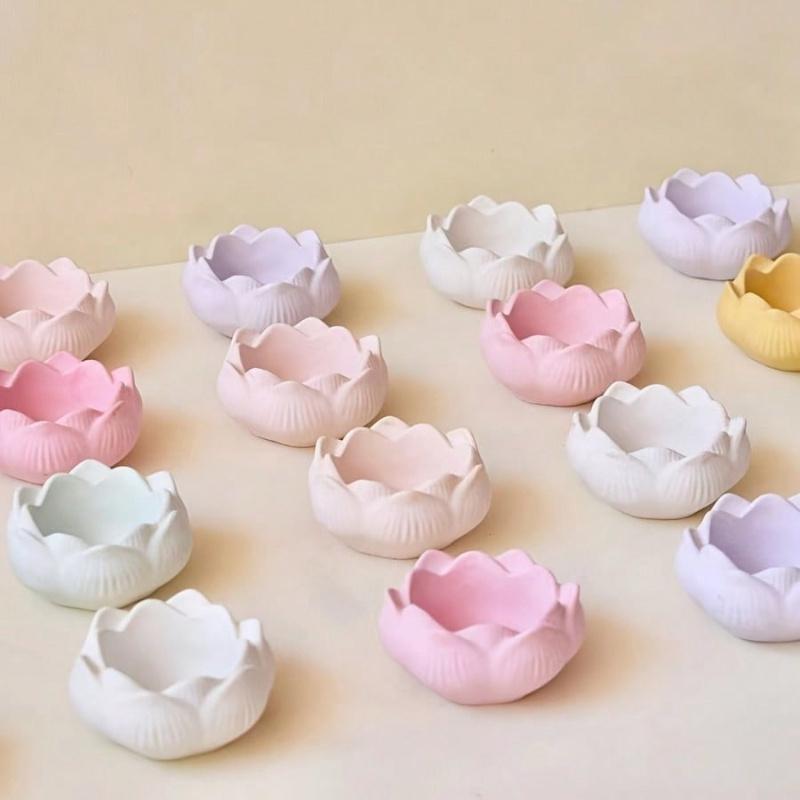 Lotus Kaarshouder Harsmal, Lotus Wax Container Hars Siliconen Gietmal, Ideaal voor Doe-het-zelf Aromatherapie Ambachten, Sieradenschaal, Opbergdoos