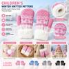 Double Layer Children's Mittens Fleece Lined Kids Warm Gloves New Fleece Mittens  Winter Wear