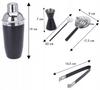 Set of bartender accessories 5 pieces black