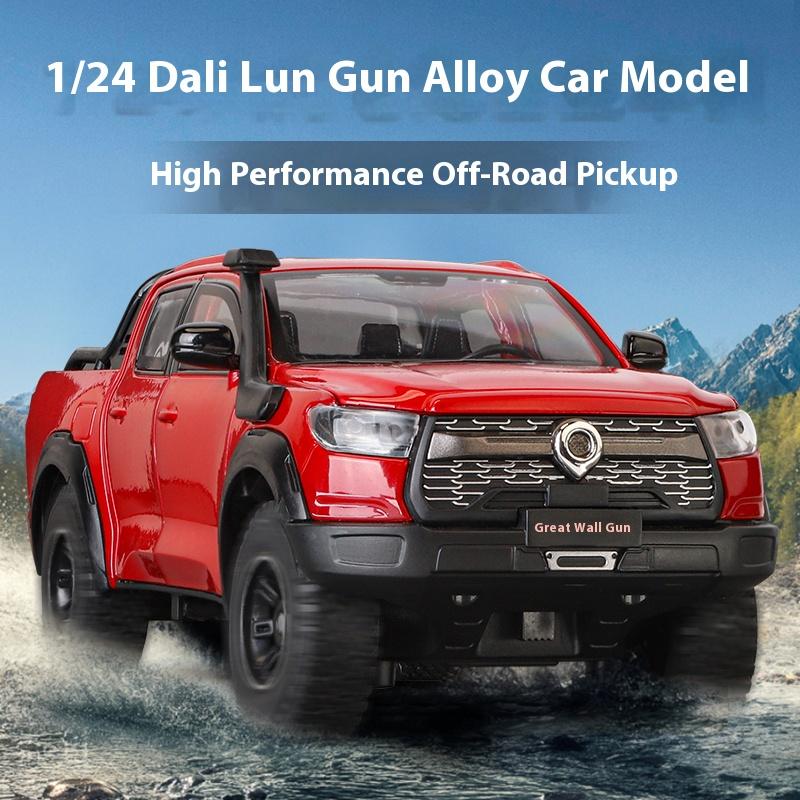 1/24 Scale Great Wall Motor GWM Cannon POER Off Road SUV Alloy Diecast Car Model Sound & Light Collection of Hobby Decorative Gift Boy