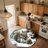 Gray Squirrel,Round Area Rug,Carpet Rug for Living Room Bedroom Sofa Playroom Decor,Non-slip Floor Mat