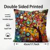 Classic Theme Colored Tree Cushion Cover Soft & Easy-Wash Pillow Case – Versatile For Couch, Bed, Travel And Office
