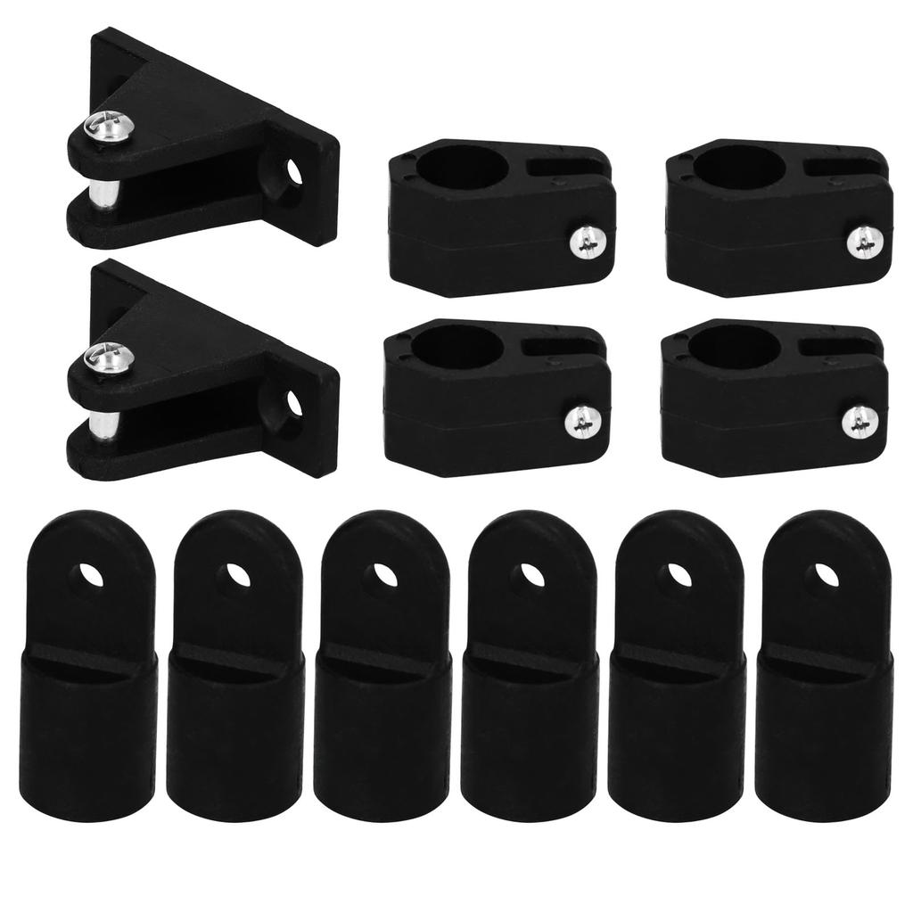 12pcs set Deck Hinge Jaw Slide Eye End Cap Kit Accessories for Marine Boat Yacht 7 8in Pipe Tube