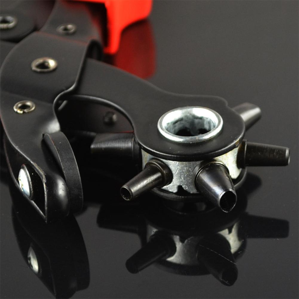 Heavy Duty Strap Leather Hole Punch Hand Plier Belt Punch Revolving DIY Tools