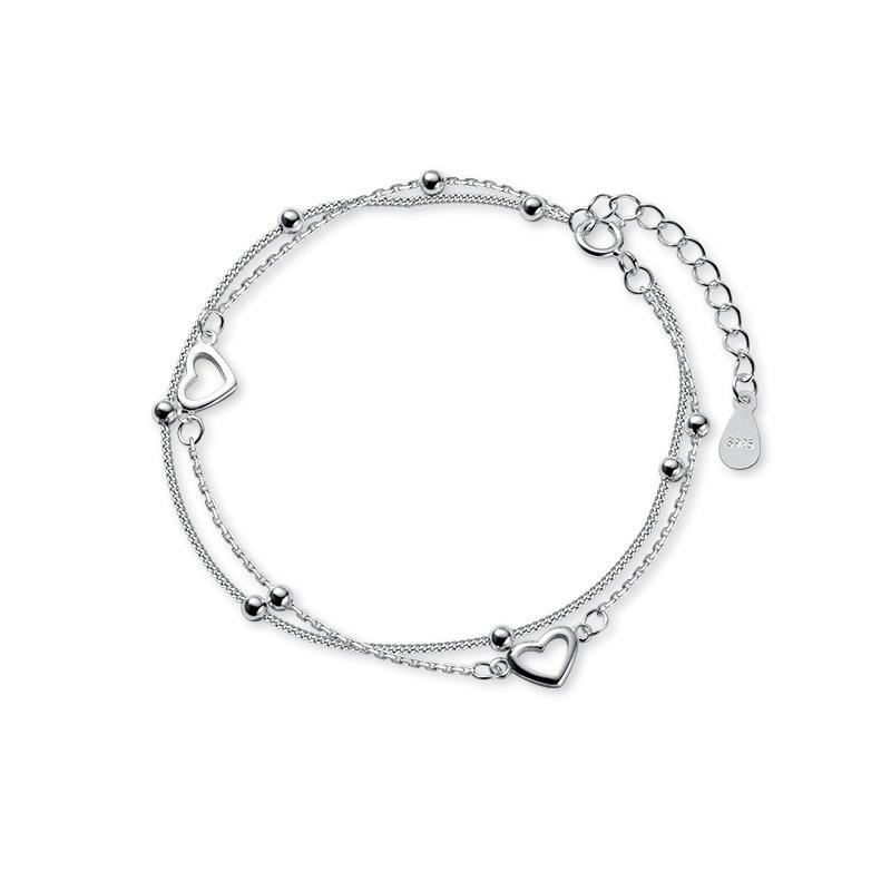 Double-layer Love Bracelet Female Niche Design High-end Girlfriend Student Light Luxury Japanese and Korean Personal Cold Wind Hand Jewelry