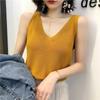 Summer Ice Silk V-Neck Backless Sleeveless Knit Top