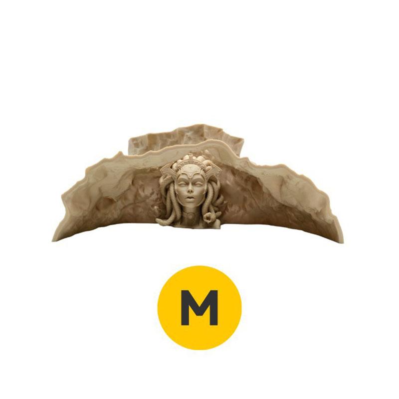 

Акваріумний Декор-Схованка Медуза, Декорація Акваріуму на Тему Горгони, Притулок для Розведення Креветок та Бетта, Печера-Схованка для Рептилій