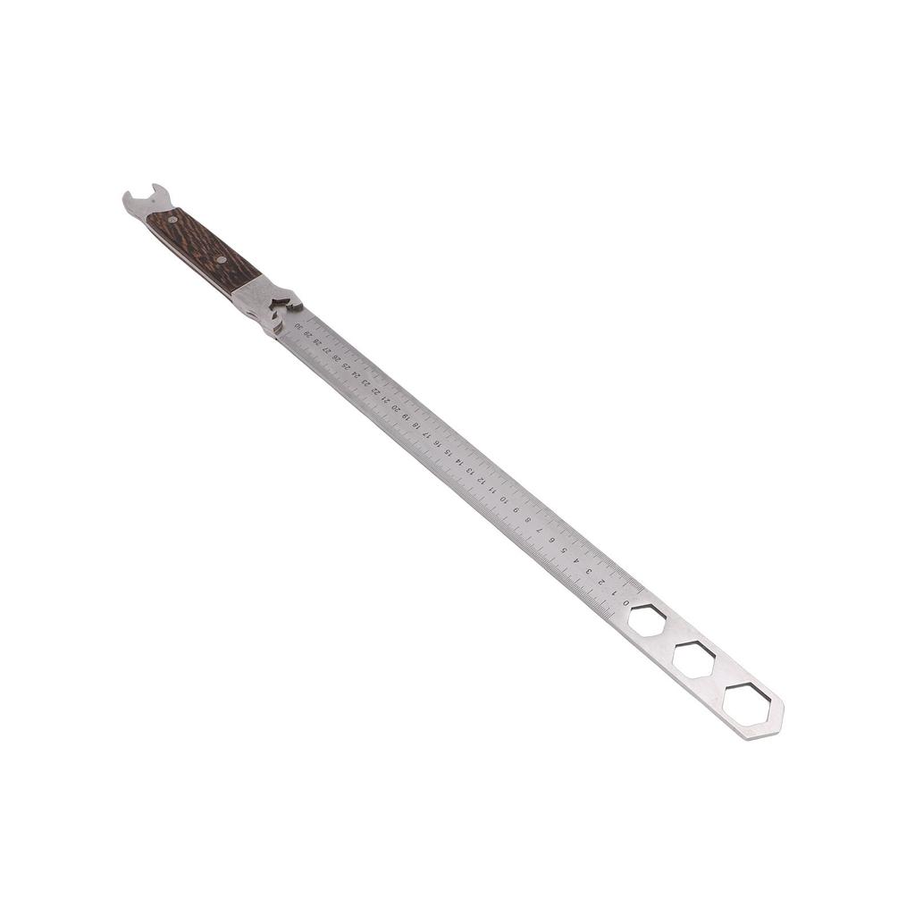 Stainless Steel Ruler 0 30cm Multifunctional Wrench Ruler for Measurement Self Protection