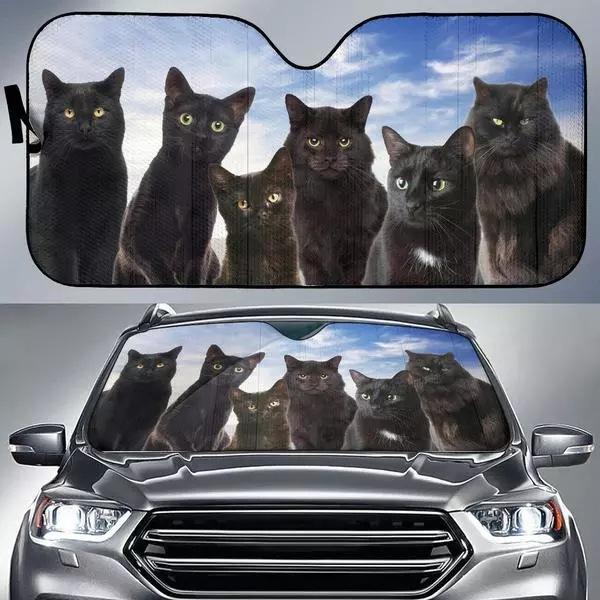 Car Visor Funny Selfie Cat Car Windshield Sun Visor Uv Protection