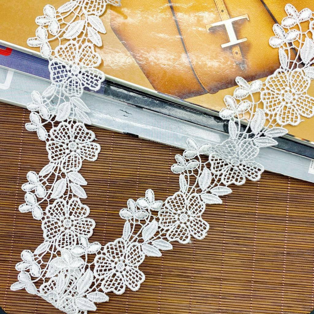 New Diy Sewing Material Polyester Lace, Water-Soluble Embroidery Fabric Flower Decoration Three-Dimensional Flower