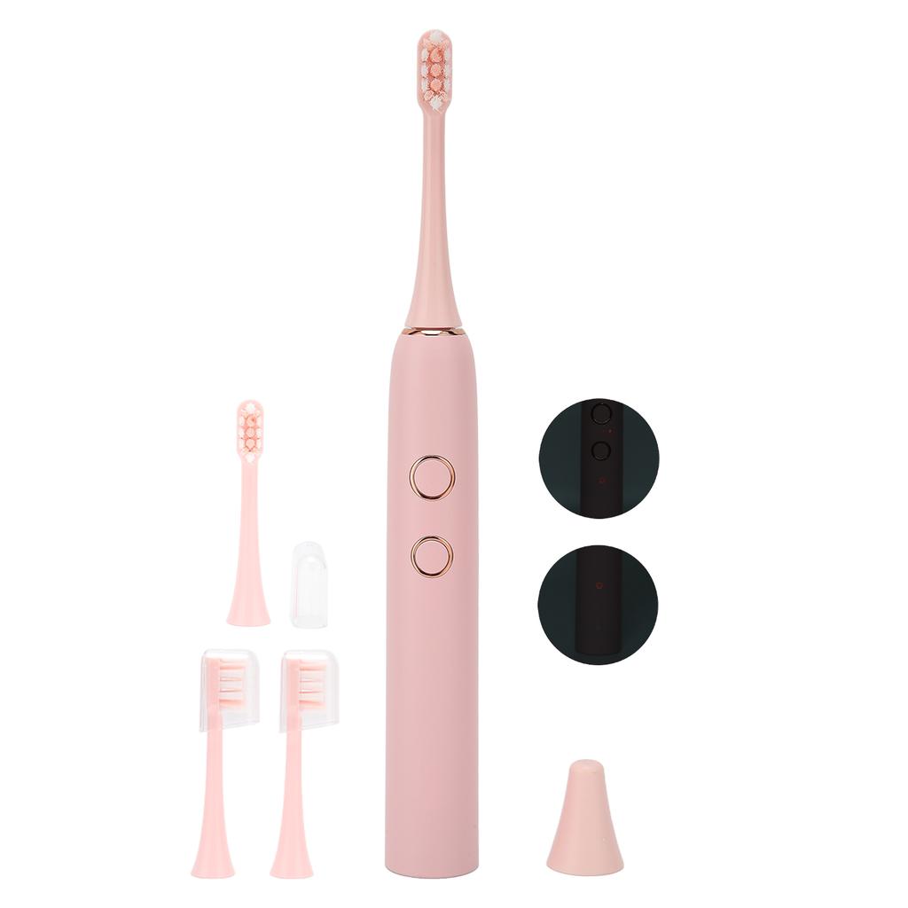 Electric Toothbrush Adult Teeth Cleaning Whitening Mode Adjustable Rechargeable Toothbrush Pink