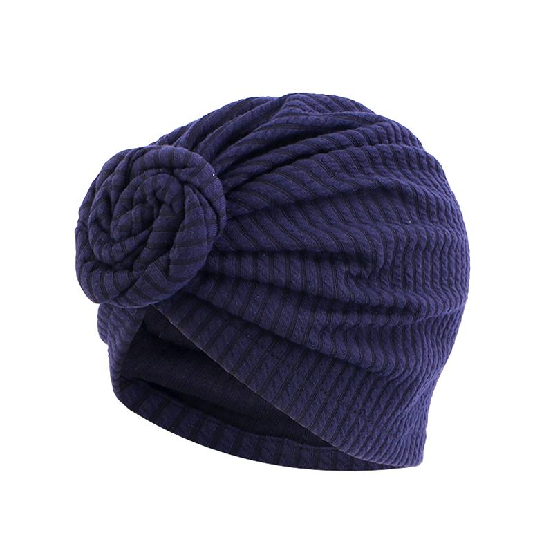 1 ADET Türban Şapka Nefes Alabilir Düz Renk Zarif Güneş Kremi Hicap Moda Üst Çiçek Dekor Başörtüsü Kadın Başörtüsü