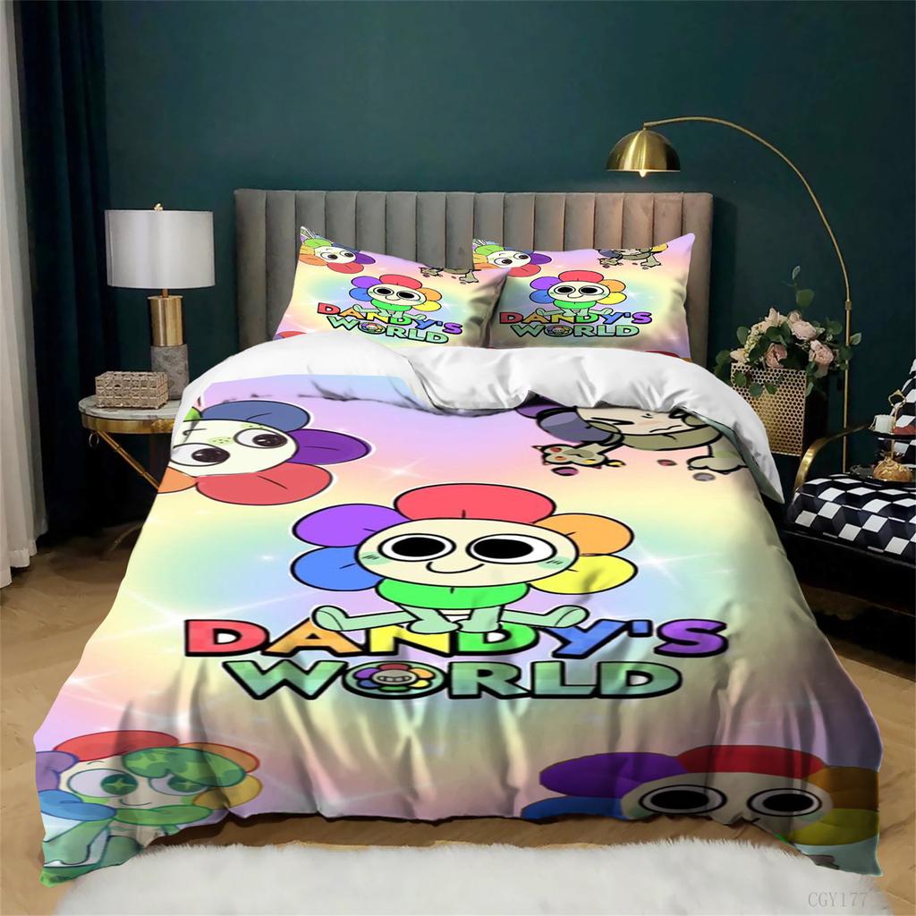 Kids Bedding Duvet Cover with Pillow Sham D-andy's World Bedding Set Single Soft Lightweight Duvet Cover Set for All Season