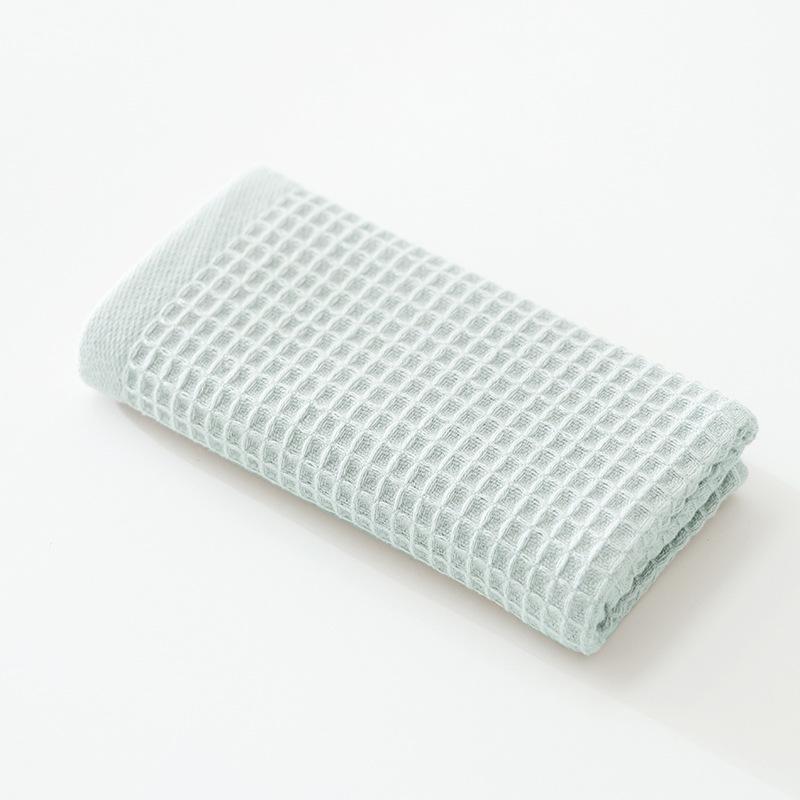 

Хлопковое вафельное полотенце класса А в японском стиле - Впитывающее и быстросохнущее сотовое полотенце для рук 74x34 небесно-голубой