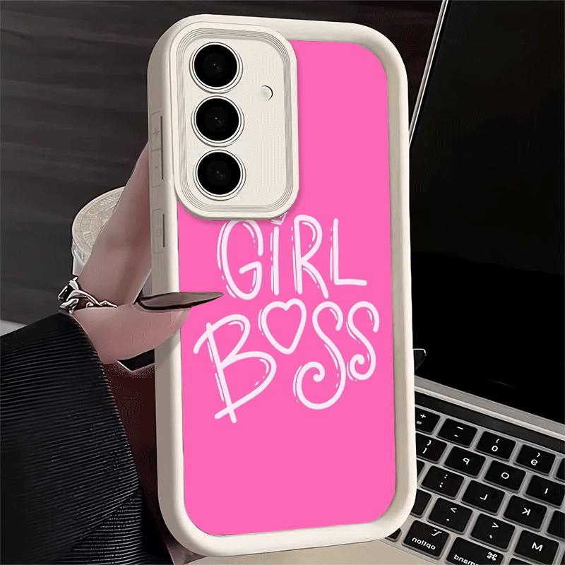 Phone Case for Samsung Galaxy A17 A16 A15 A14 A13 Girl Boss Lady Pink A56 A36 A26 A55 A35 A25 A54 A34 A24 A53 A33 A23 A07 A06