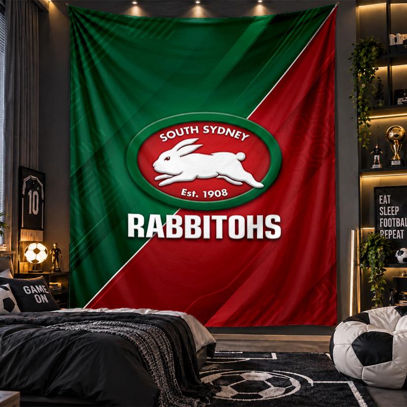 Wall Hanging Tapestry South Sydney Rabbitohs Print Cloth for Living Room Bedroom Home Decor