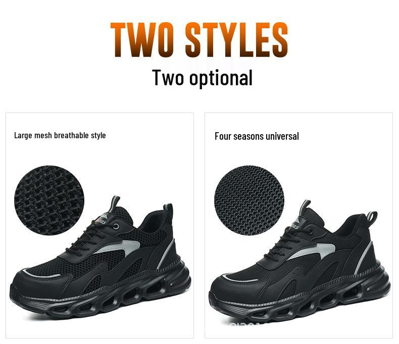 Men's Summer Breathable Steel Toe Safety Shoes - Anti-Smash, Anti-Puncture, Insulated Work Shoes