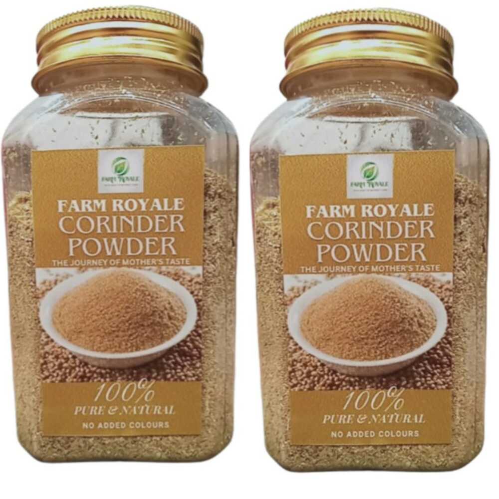 Farm Royale Coriander Powder (Dhaniya Powder) 1+1 Combo – 200g + 200g | Freshly Ground | Rich Aroma | Premium Indian Spice | Total Net Weight 400g