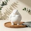 Customizable Bear Figure for Kids Chubby Figurine, 3D Printed DIY Paintable Fat Healing Statue Bedroom Statue, Cute Minimalist Desktop Ornament, Home