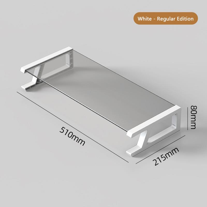 

Стеклянная подставка для монитора настольного компьютера с USB-концентратором Type-C, держателем для экрана ПК, держателем для принтера, клавиатуры, мыши, органайзером A3