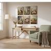 6Pcs Retro Bunny Easter Canvas Wall Art Easter Eggs Wreath Posters Prints Paintings Rustic Countryside farmhouse Pictures Wall Decor for Living Room