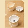 Ceramic Cat Bowl Slanted Mouth Dog Food Feeding Basin Non-Slip Pet High Foot Protection Cervical Spine Pet Drink Water Bowl
