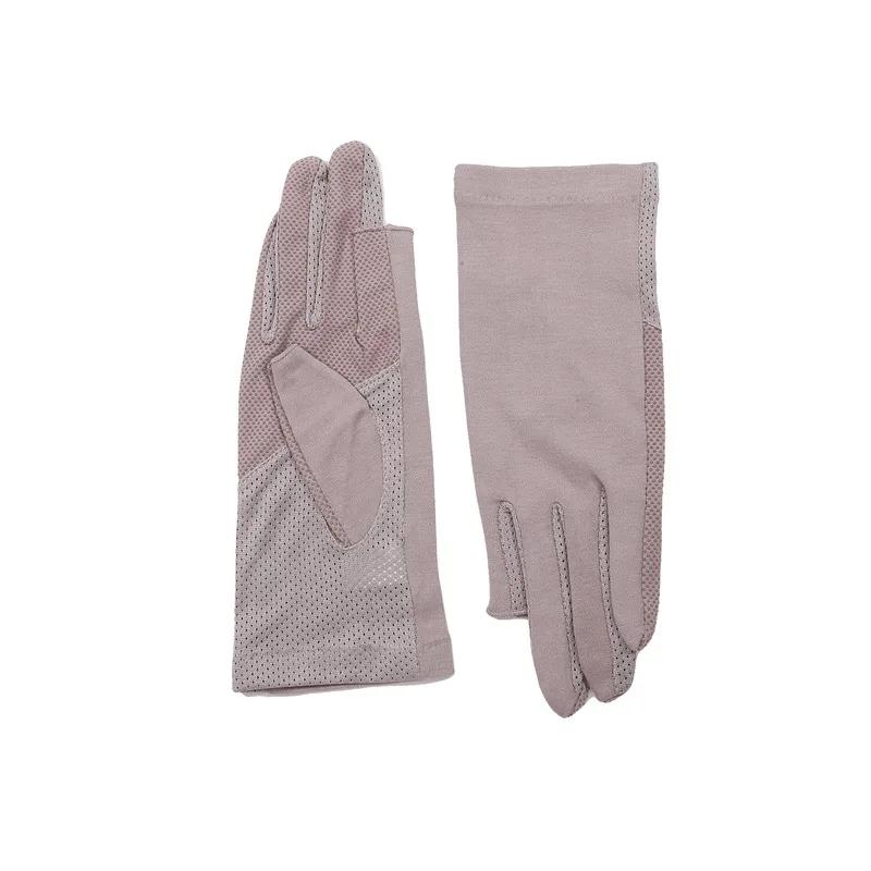 Lady Sunscreen Ice Silk Gloves Female Summer Sun Protection Gloves Fashion Cycling Driving Running Mittens Thin Anti-UV Gloves