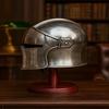Silver Barbuda Helmet Medieval Knight Role Play Helmet With Stand Liner And Chin Strap Gift Halloween