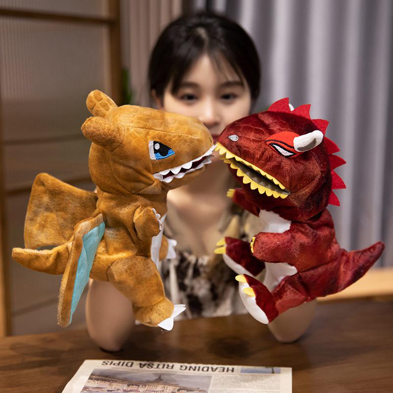 Movable Mouth Dinosaur Plush Hand Puppet - Cartoon Animal Toy & Birthday Gift
