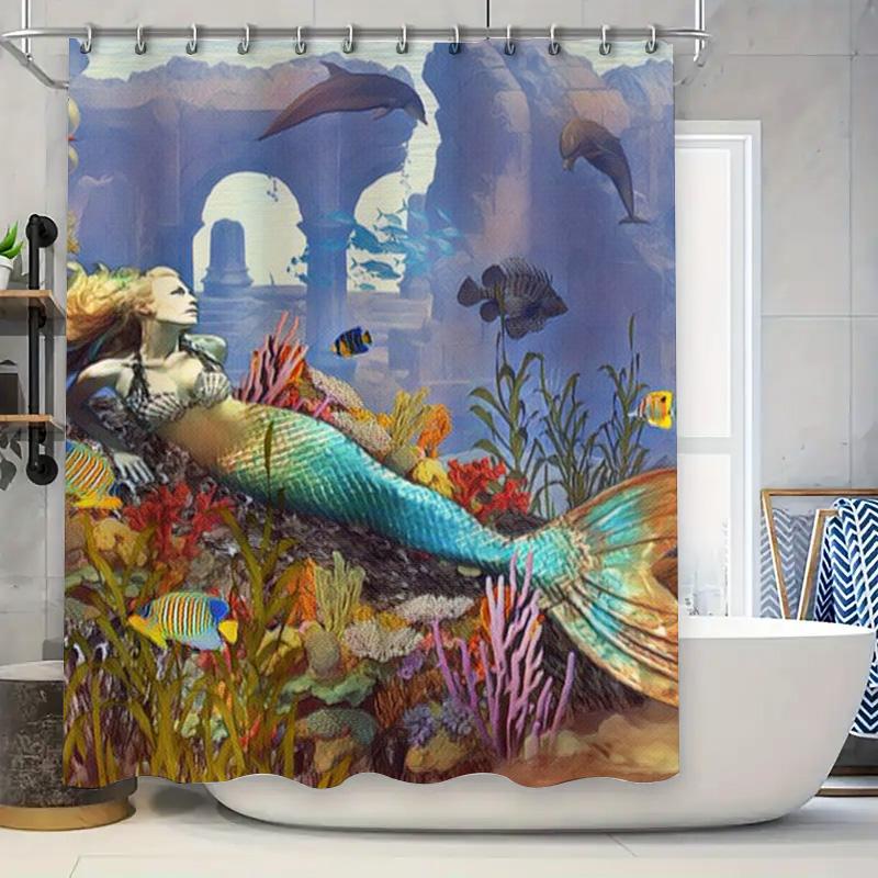 

Colorful Autumn Cat Bathing Curtain Decoration Printed Polyester Shower Panel Waterproof Cover For Home Bathroom Decor W60H190(CM)-1 Pcs
