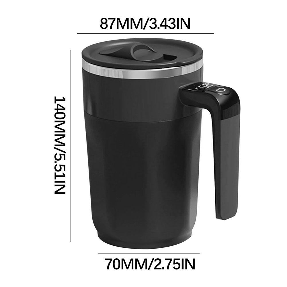 Automatic Stirring Coffee Cup With Temperature Display Stainless Steel Mixer Rechargeable Automatic Stirring Cup With Lid