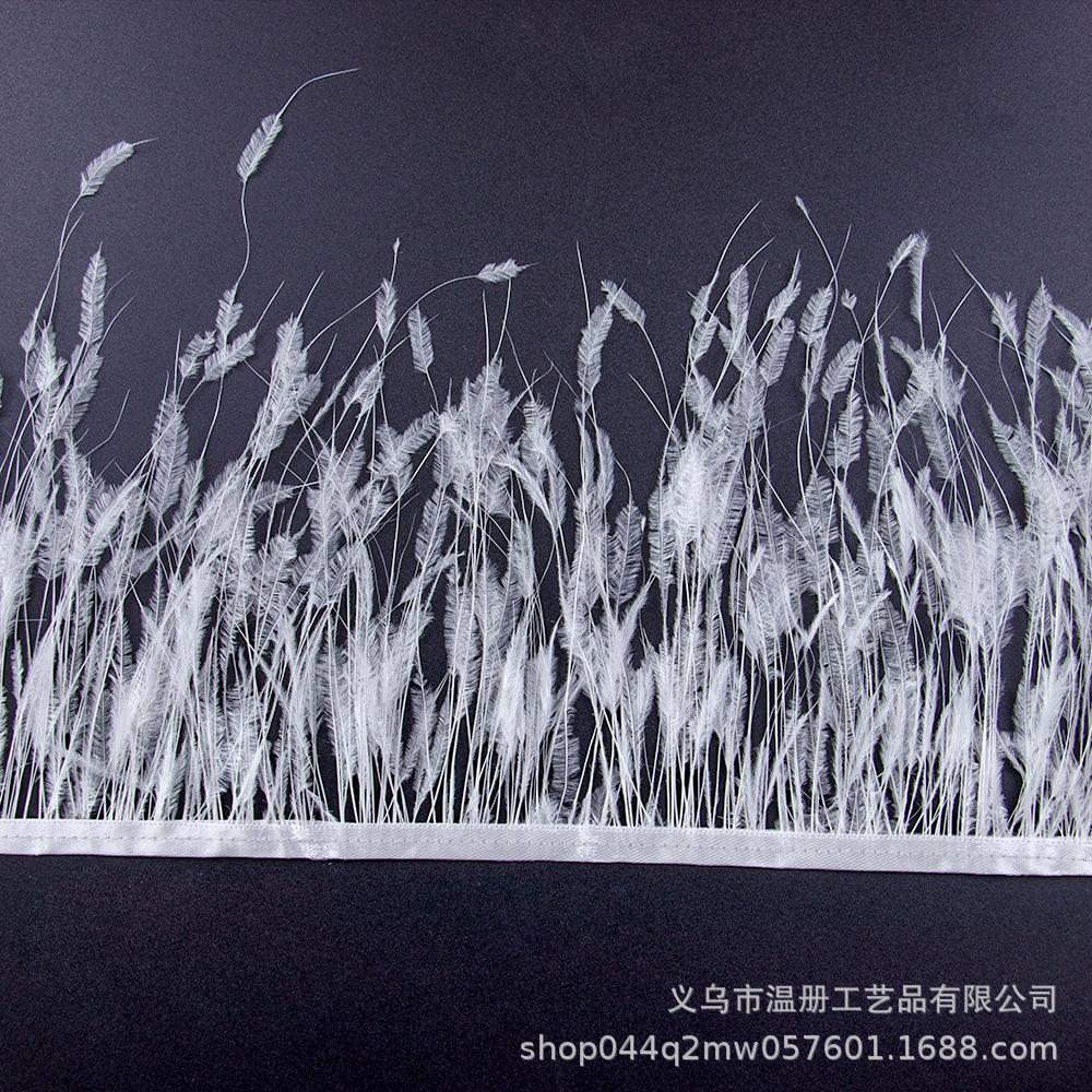 Feather 10-15Cm Burning Silk Ostrich Hair Cloth Edge Clothing Accessories Ostrich Multi-Color Cloth Edge Diy Material