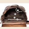 Johnature Retro Genuine Leather Bag Solid Color Backpack Handmade Cowhide Large Capacity Women Backpacks Travel Bags