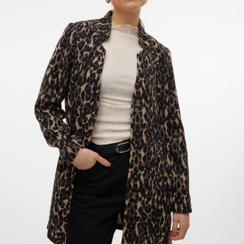 Manteau sepia tin vmbrushedkatrineleo 10288828 4355 Femme VERO MODA