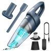 AIMOONSA 120W Cordless Car Vacuum Cleaner – 2200mAh Handheld Vacuum, HEPA Filter, Bagless (Blue)