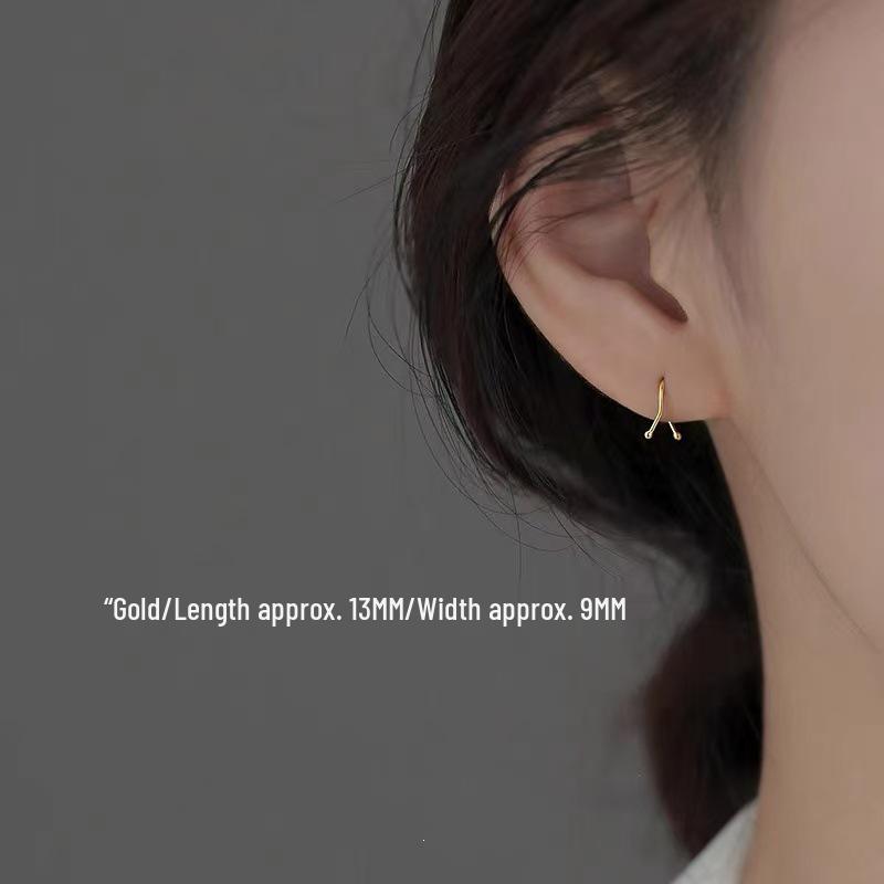 2024 Hot Selling 925 Sterling Silver Line Stud Earrings for Women