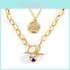 Stunning Multi-layered Alloy Bell Necklace Stylish Geometric Design For Unique Fashion