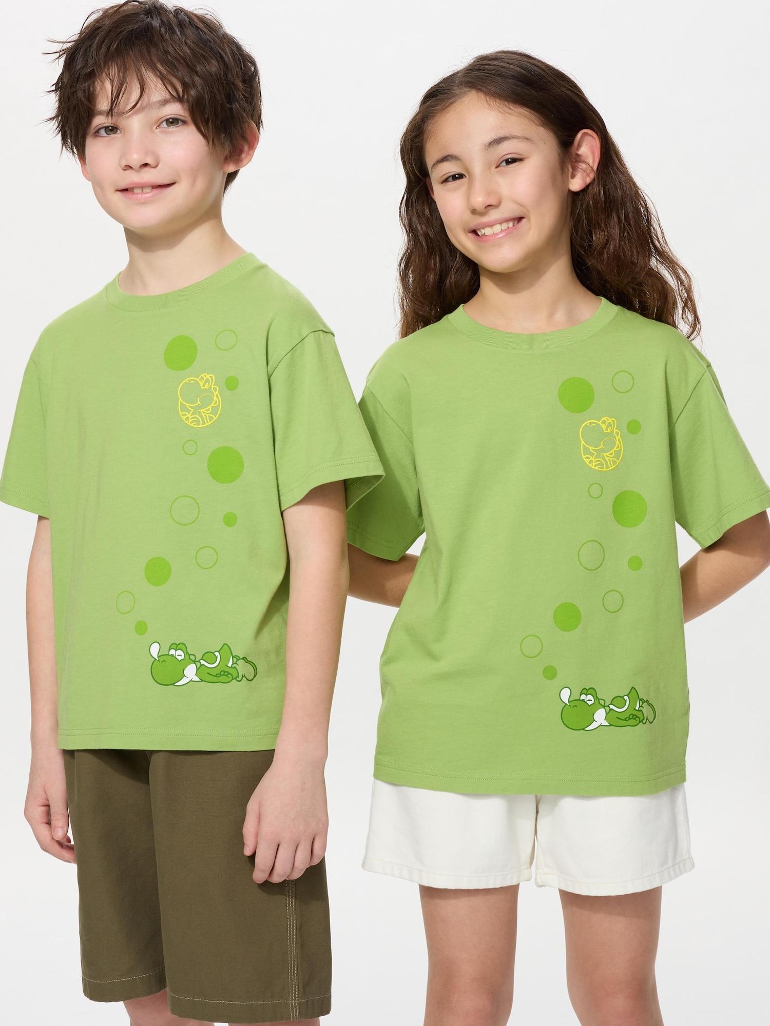 

Uniqlo Футболка детская Super Mario Archive UT Graphic с коротким рукавом B 54 GREEN/KIDS 130