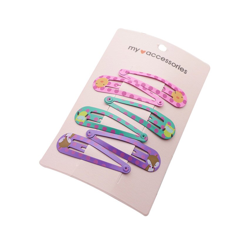 6 sztuk spinki do włosów Barrettes Cartoon wzór antypoślizgowy brokat dla dziewczynki małe dzieci akcesoria do włosów