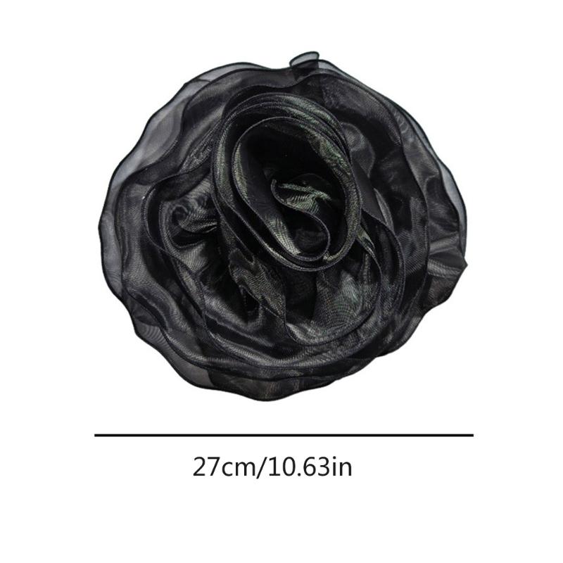 Elegante Blumencorsage Anstecknadel Schmuck Blickfang Große Blume Reversnadel Zarte Stoffblume Brosche Anstecknadel Accessoire